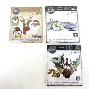 Sizzix Christmas Bundle Tim Holtz Die Cuts Santa Snowman Reindeer Holiday Crafts